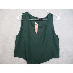 Royalamp Women's Sleeveless Tank Top Green Lightweight Casual Shirt Size L NWT